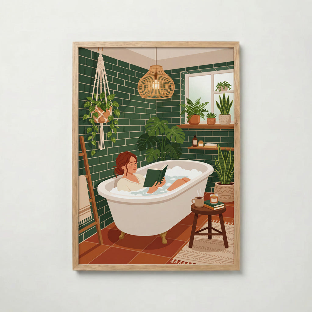 Bath Ritual Poster i ekram, premiumtryck från Bozetto