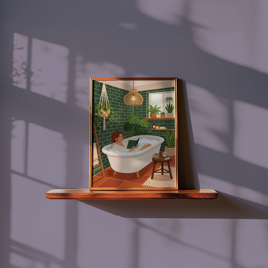 Bath Ritual Poster i stilren inredning, premiumtryck från Bozetto
