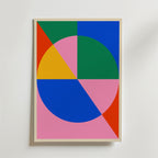 Bauhaus Geometric Balance – stilfullt konsttryck från Bozetto, tryckt på matt finpapper