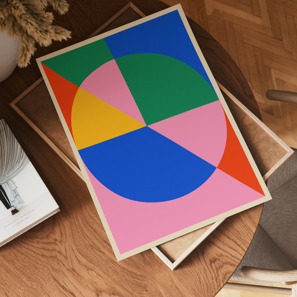 Bauhaus Geometric Balance – affisch med stilfullt motiv från Bozetto i hög kvalitet