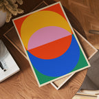 Bauhaus Half Circle Harmony – affisch med stilfullt motiv från Bozetto i hög kvalitet