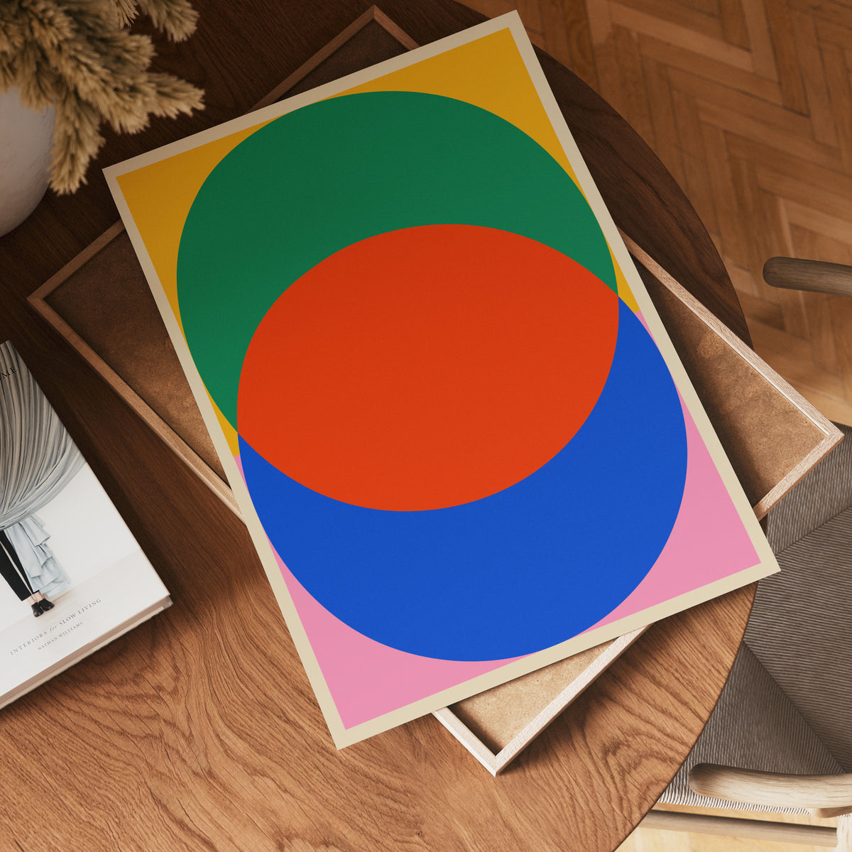 Bauhaus Circles poster visad rakt fram – Bozetto affisch i hög tryckkvalitet i hög tryckkvalitet