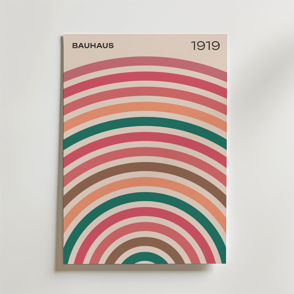 Bauhaus Arches – stilfullt konsttryck från Bozetto, tryckt på matt finpapper i hög tryckkvalitet
