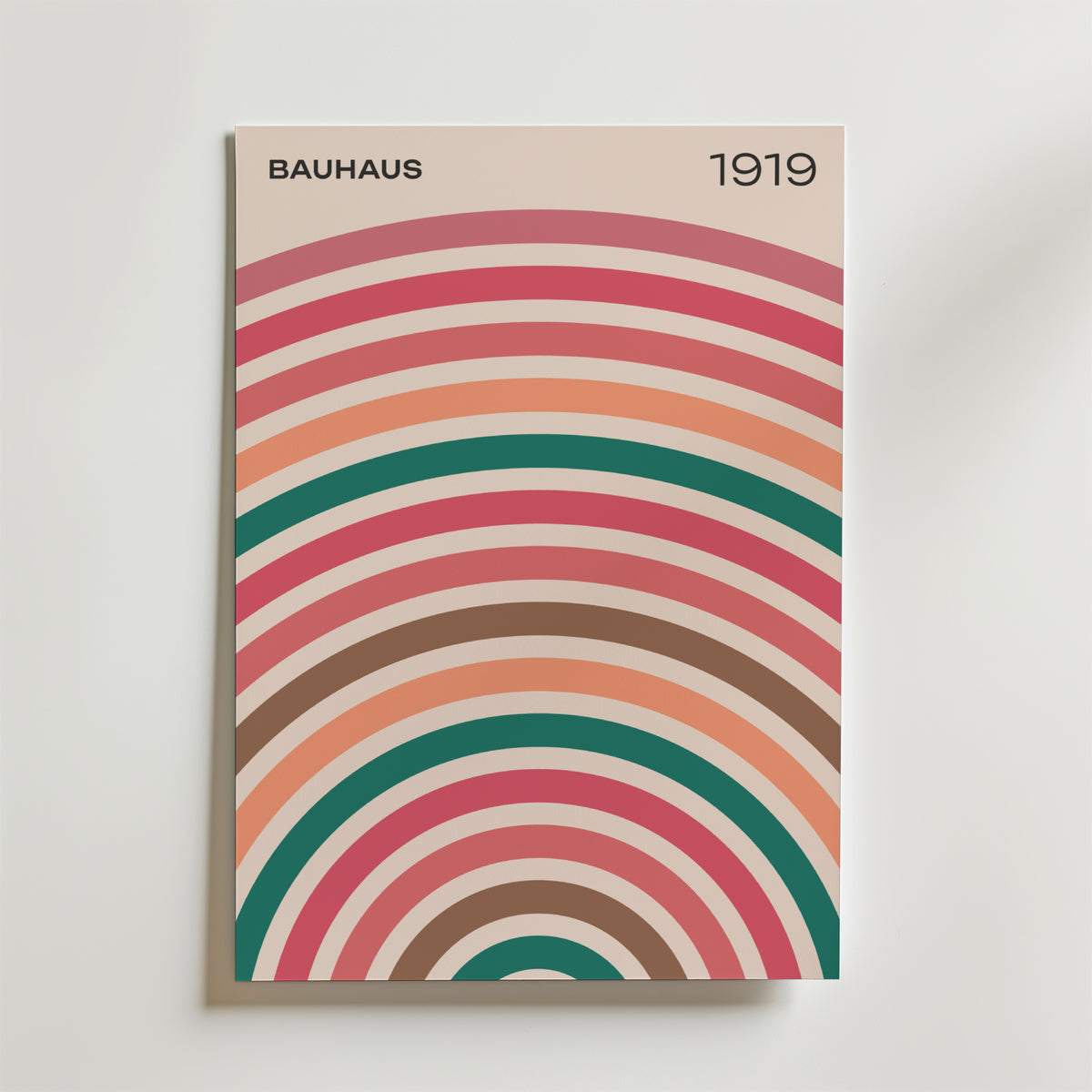 Bauhaus Arches – stilfullt konsttryck från Bozetto, tryckt på matt finpapper i hög tryckkvalitet