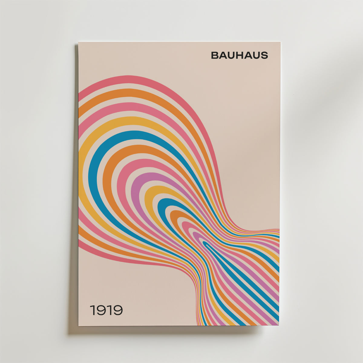 Bauhaus Flow – stilfullt konsttryck från Bozetto, tryckt på matt finpapper i hög tryckkvalitet
