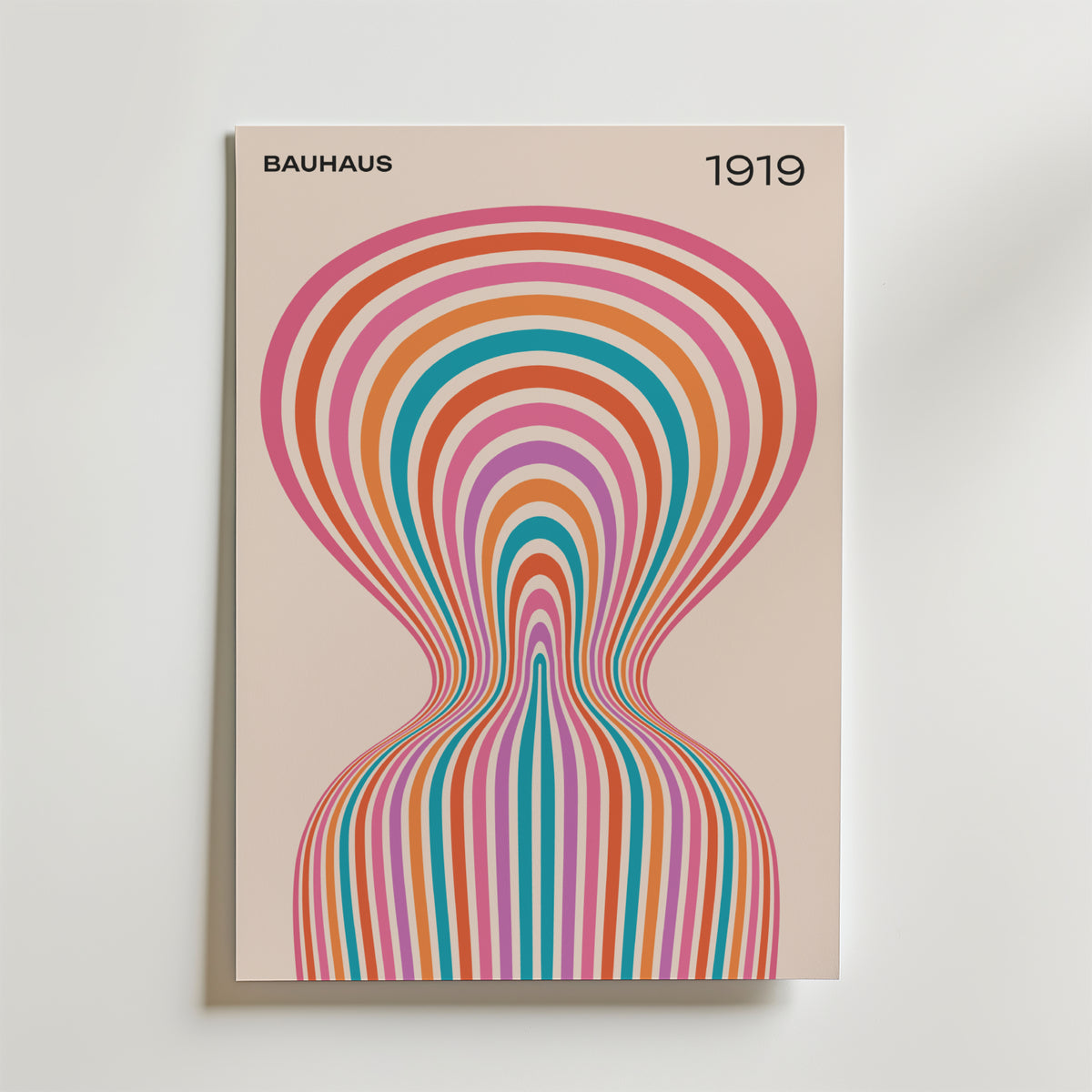 Bauhaus Vortex – stilfullt konsttryck från Bozetto, tryckt på matt finpapper i hög tryckkvalitet