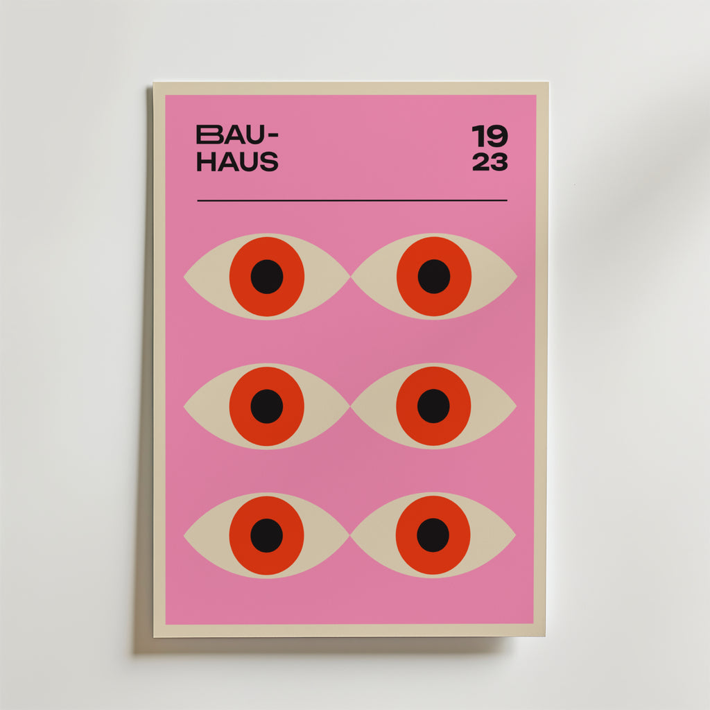 Bauhaus Gaze – stilfullt konsttryck från Bozetto, tryckt på matt finpapper i hög tryckkvalitet
