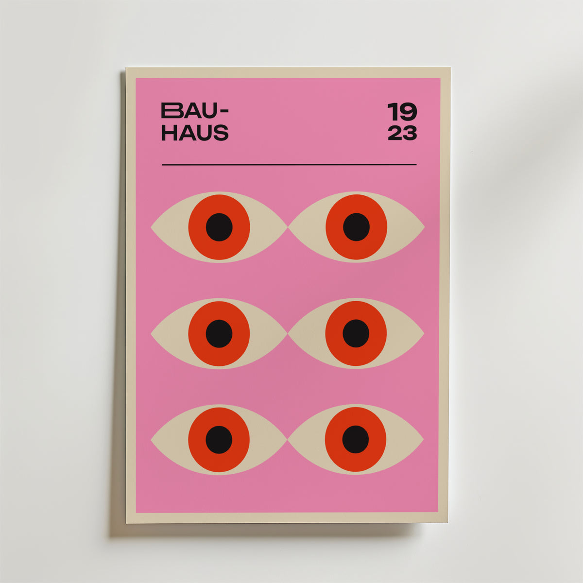 Bauhaus Gaze – stilfullt konsttryck från Bozetto, tryckt på matt finpapper i hög tryckkvalitet