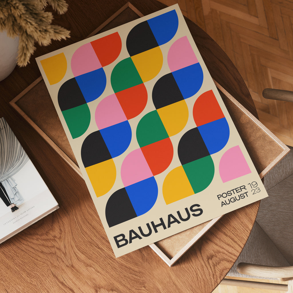Bauhaus Leaf poster visad rakt fram – Bozetto affisch i hög tryckkvalitet i hög tryckkvalitet
