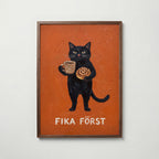 Fika Först Poster – valnötsram