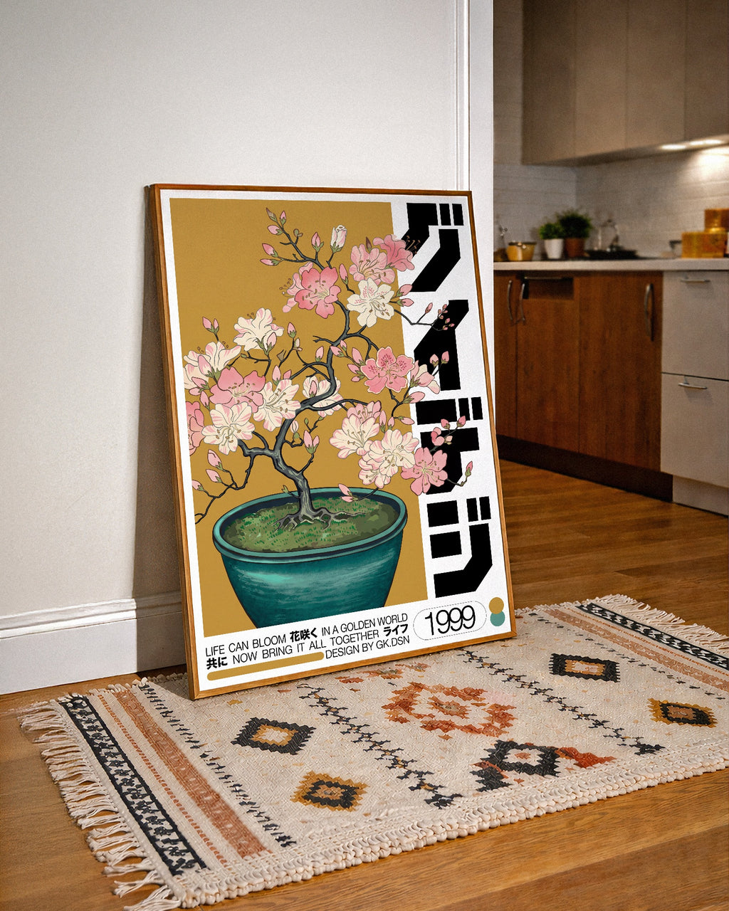 Plum Blossom Poster i sovrum, blomsterkonst från Bozetto