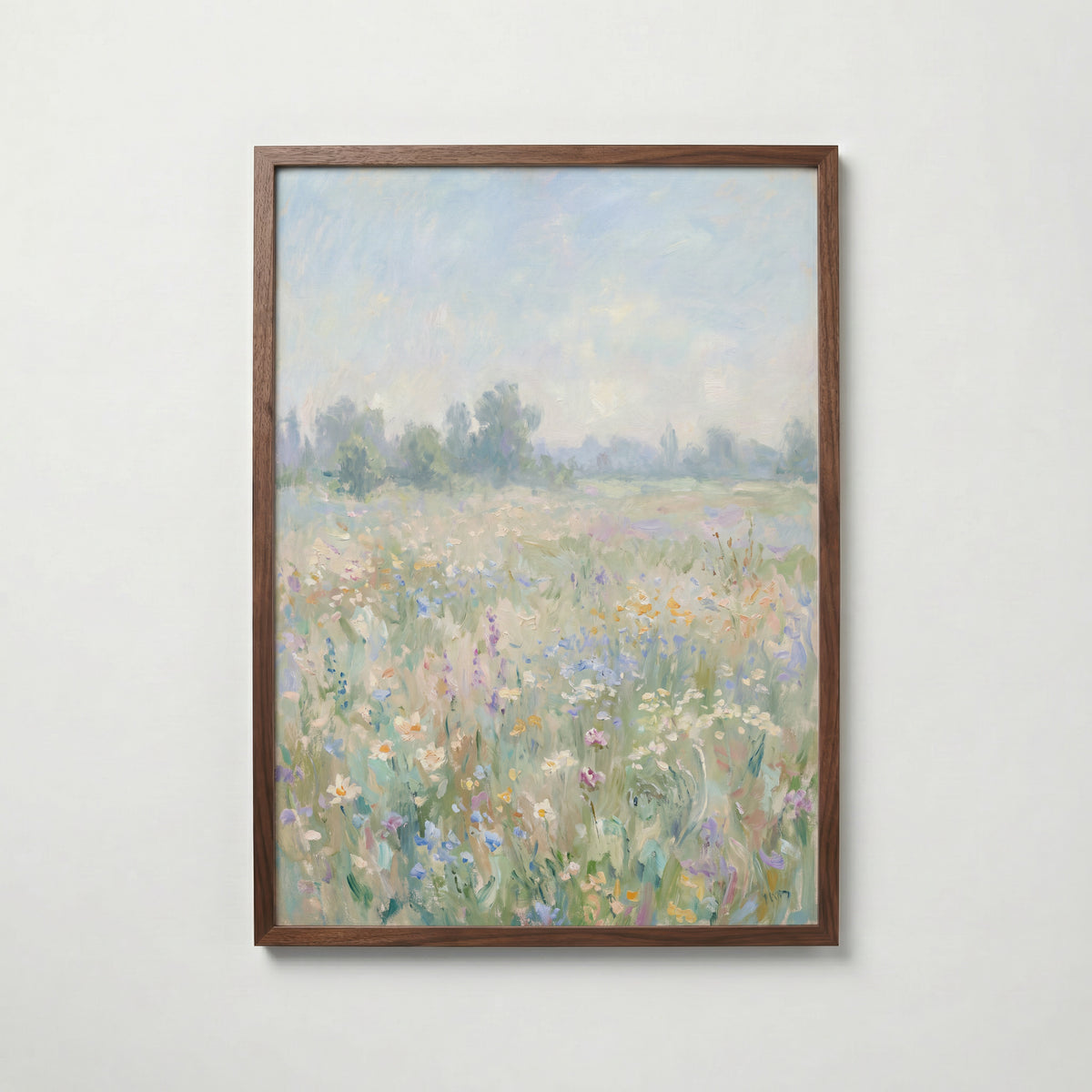 Summer Meadow Poster – valnötsram