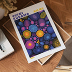 Yayoi Kusama Radiant Dots poster visualiserad på vägg – från Bozetto i hög kvalitet