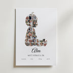 Personlig bebissiluett mitt första år poster