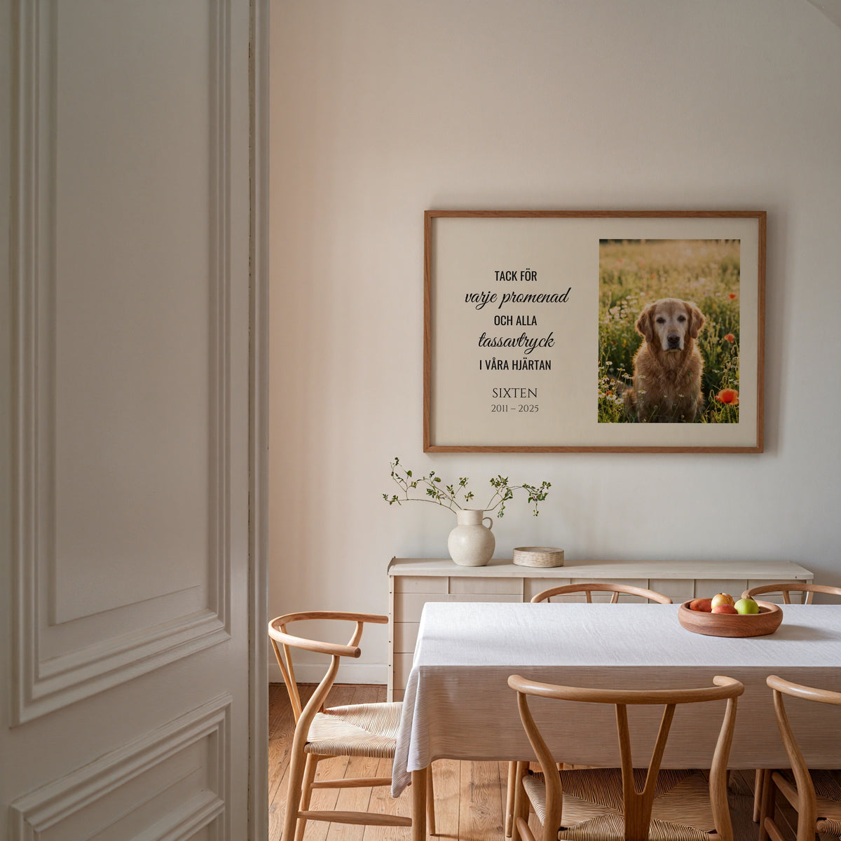 Personlig husdjur minnesposter i matsal