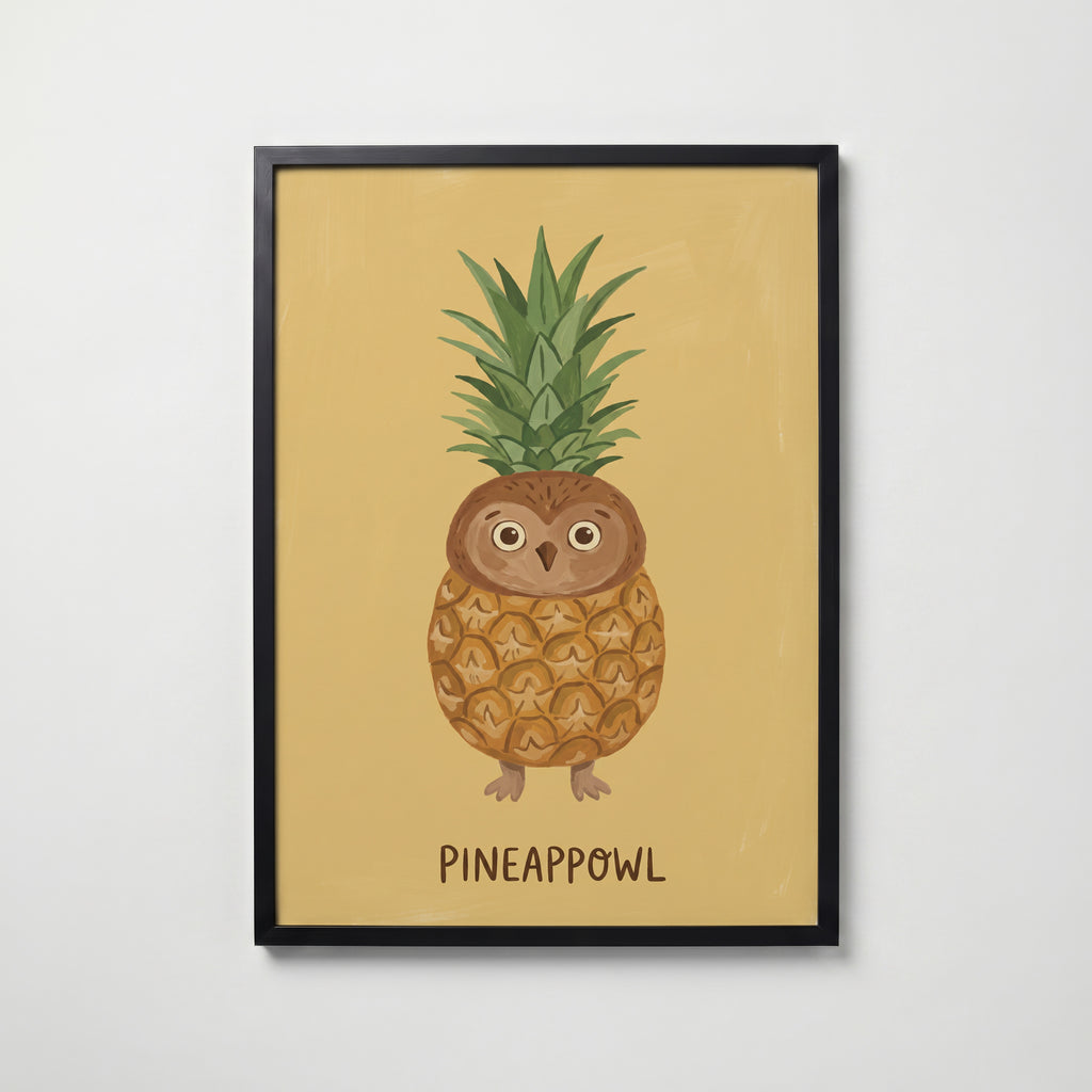 Pineappowl Poster – svart ram