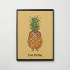 Pineappowl Poster – svart ram