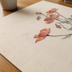 Poppies By Caroline Engström – närbild på papper
