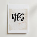 Yes You Can – stilfullt konsttryck från Bozetto, tryckt på matt finpapper i hög tryckkvalitet