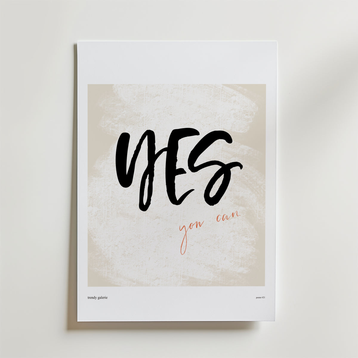 Yes You Can – stilfullt konsttryck från Bozetto, tryckt på matt finpapper i hög tryckkvalitet