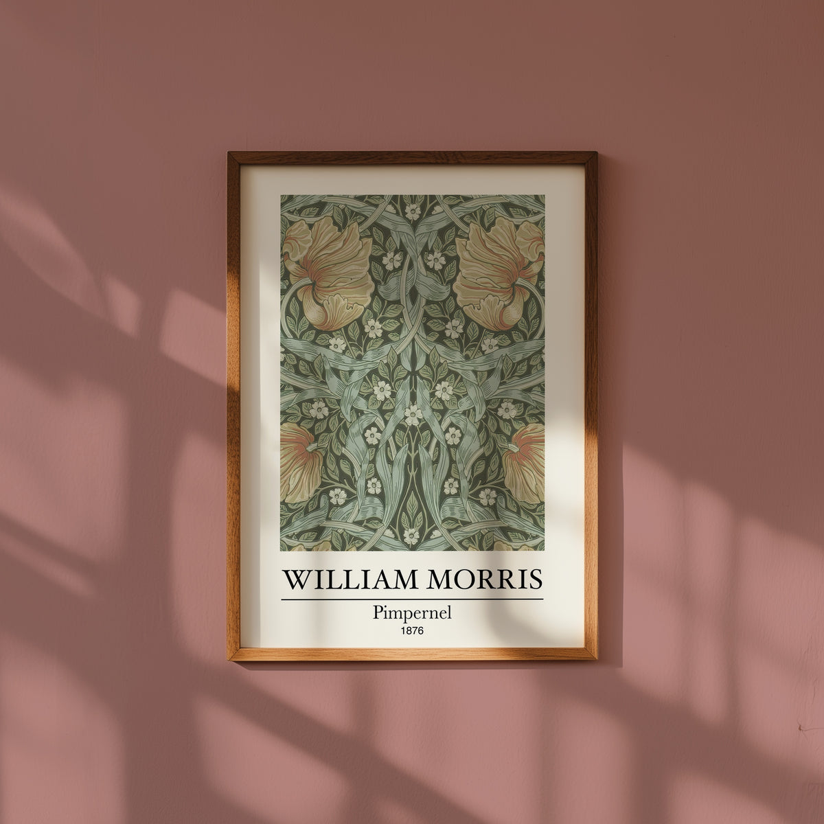 William Morris Pimpernel poster visualiserad i inredning – Bozetto affisch