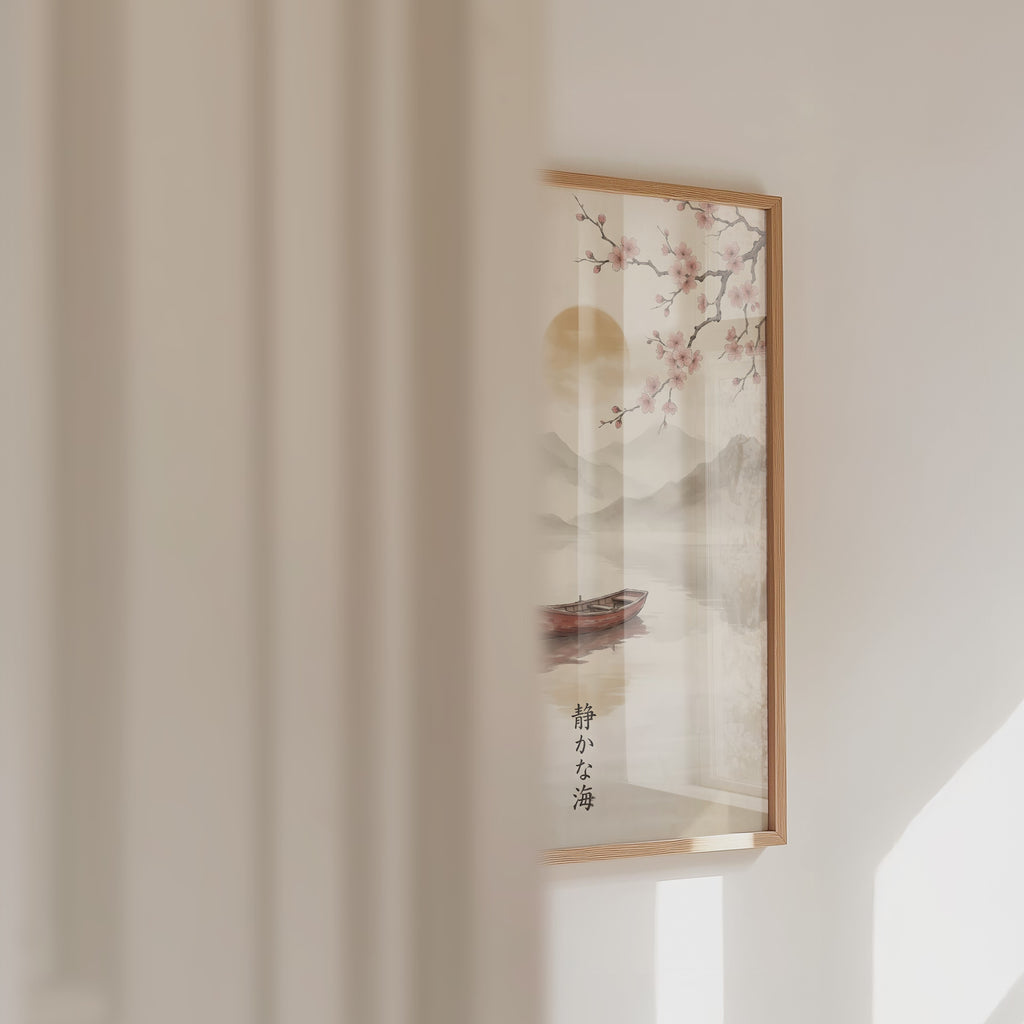 Tranquil Lake Sakura Poster – väggvideo
