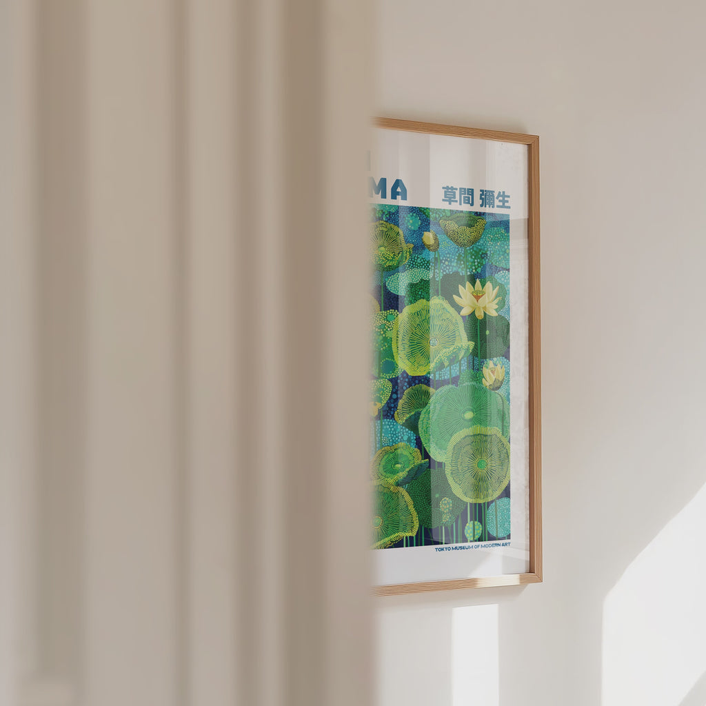 Yayoi Kusama Emerald Lotus Garden 1984 Poster – väggvideo
