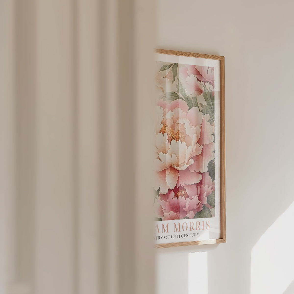 Pink Blossom Symmetry William Morris Poster – väggvideo