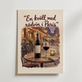 Red Wine in Paris Poster – vinillustration på canvas, premiumtryck från Bozetto