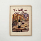 Red Wine in Paris Poster i ekram, premiumtryck från Bozetto