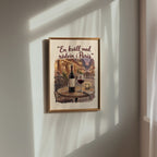 Red Wine in Paris Poster på vägg i matvrå, fri frakt över 499 kr