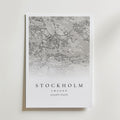 Personlig kartposter Soft City Map i ljus variant med Stockholm