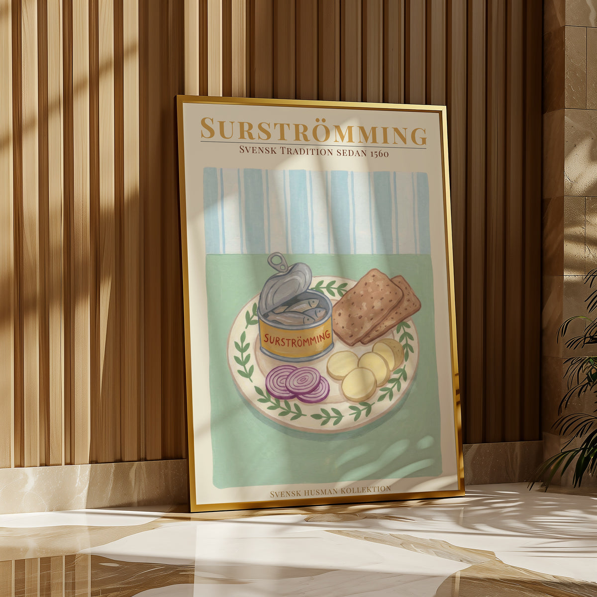 Surströmming poster på vägg hemma från Bozetto i hög kvalitet