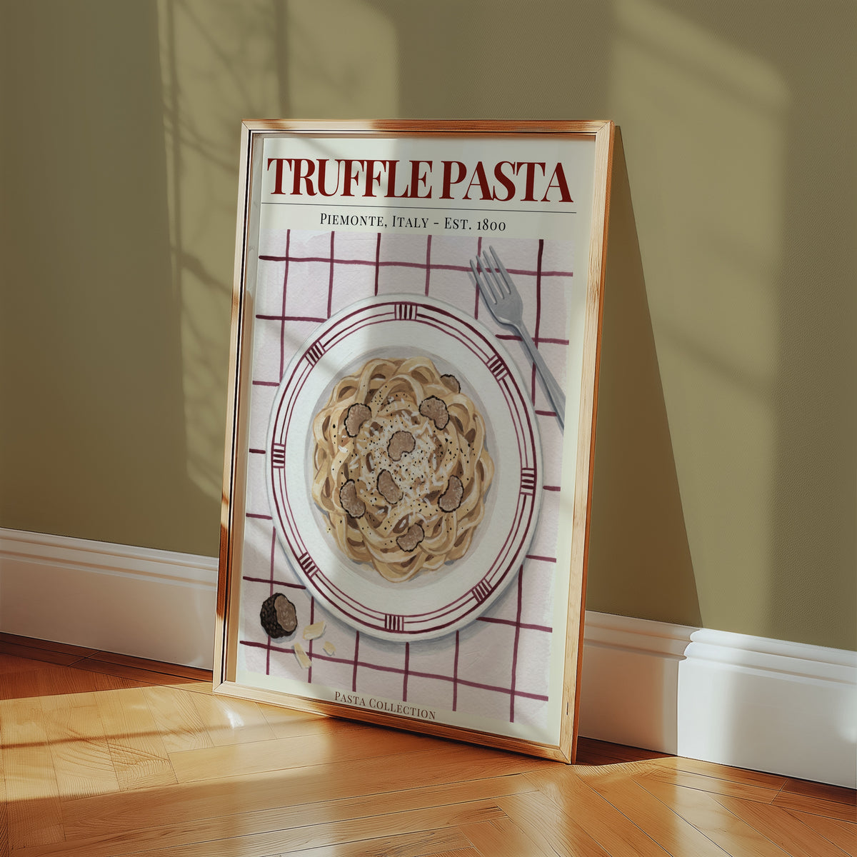 Truffle Pasta poster i stilren inredning – Bozetto konsttryck i hög kvalitet
