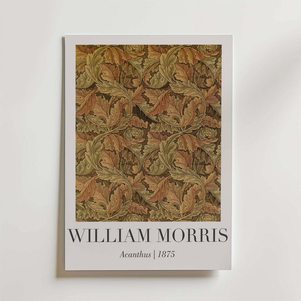 William Morris Acanthus 1875 – stilfullt konsttryck från Bozetto, tryckt på matt finpapper