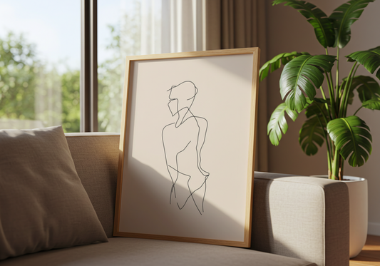 Solitary Line Body Poster