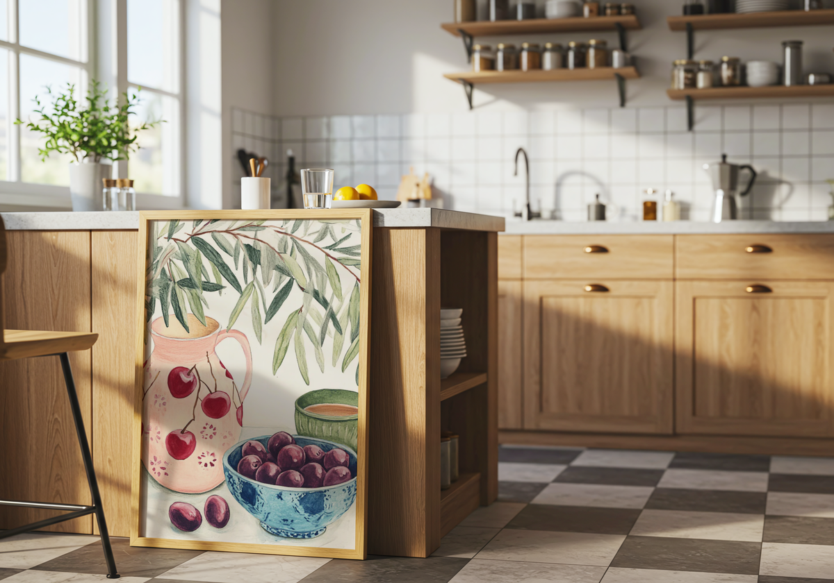Cherry And Olive poster visad rakt fram – Bozetto affisch i hög tryckkvalitet i hög tryckkvalitet