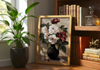 Floral oil painting poster visad rakt fram – Bozetto affisch i hög tryckkvalitet