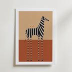 Zebratini Poster – med passepartout