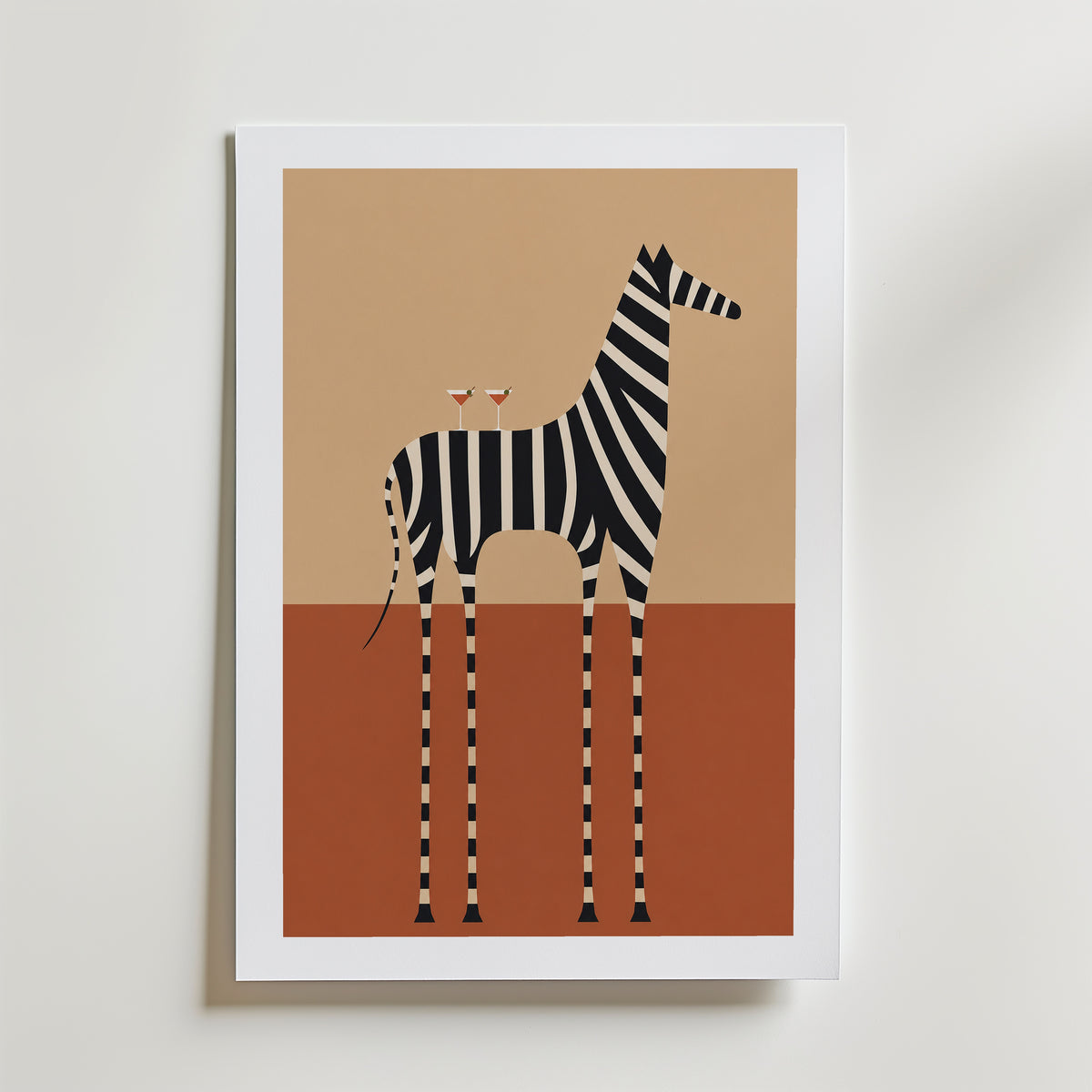 Zebratini Poster – med passepartout